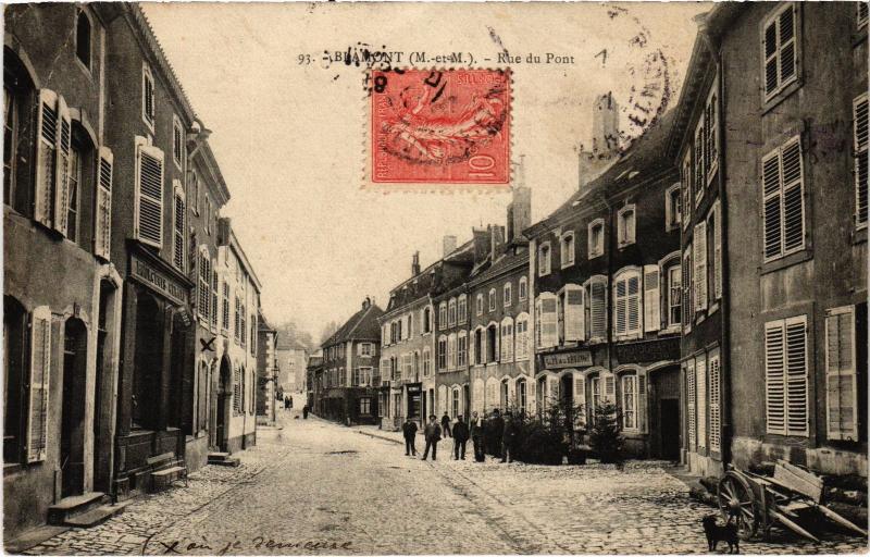 Carte postale ancienne Blamont Rue du Pont