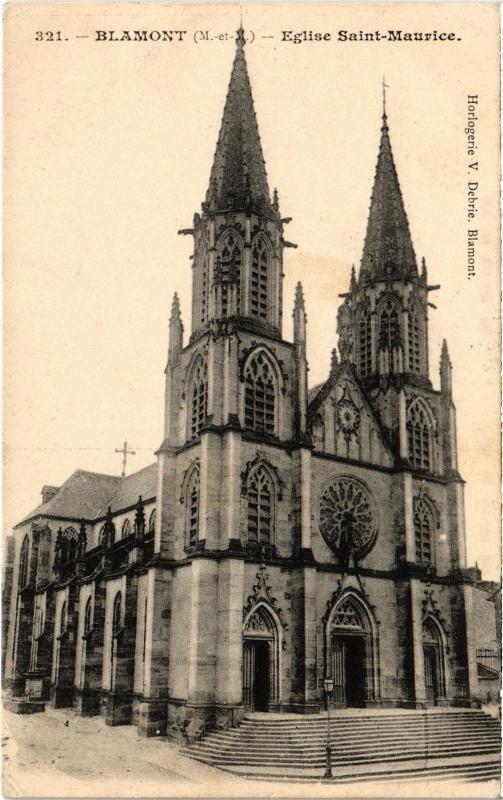 Carte postale ancienne Blamont Eglise Saint-Maurice