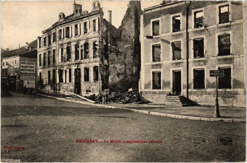 Carte postale ancienne Baccarat la Mairie à Baccarat