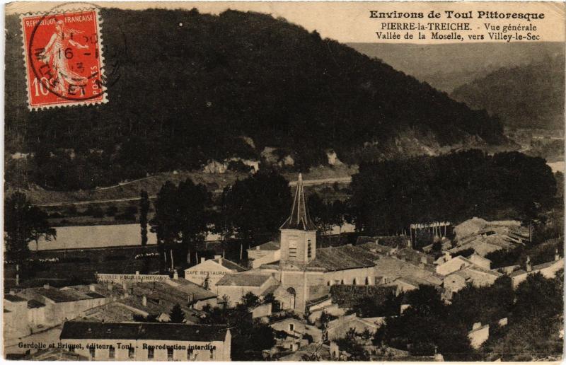 Carte postale ancienne Pierre la Treiche vue generale à Pierre-la-Treiche