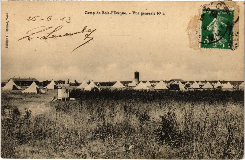Carte postale ancienne Camp de Bois l'Eveque