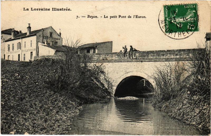 Carte postale ancienne Bayon Pont de l'Euron à Bayon