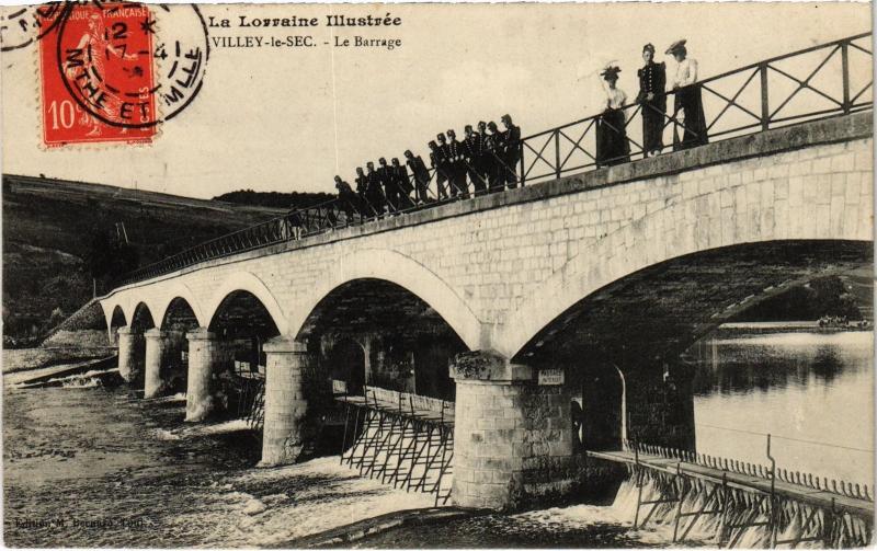 Carte postale ancienne Villey le Sec le Barrage à Villey-le-Sec