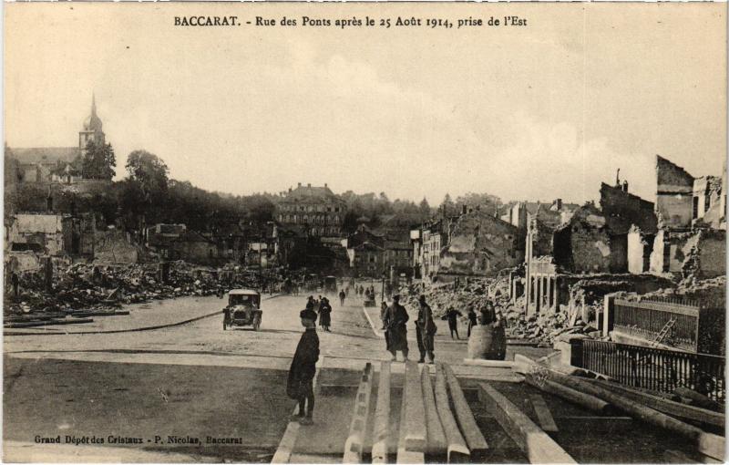 Carte postale ancienne Baccarat Rue des Ponts à Baccarat