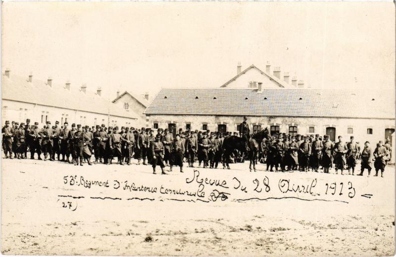 Carte postale ancienne 53e Regiment d'Infanterie