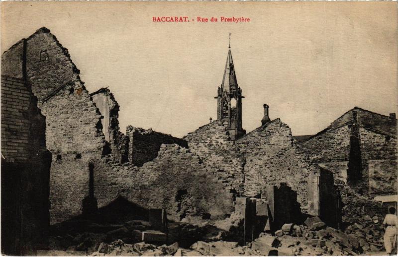 Carte postale ancienne Baccarat Rue du Presbytere à Baccarat