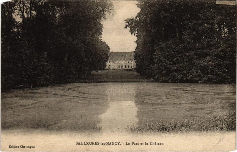 Carte postale ancienne Saulxures le parc et le chateau à Xures