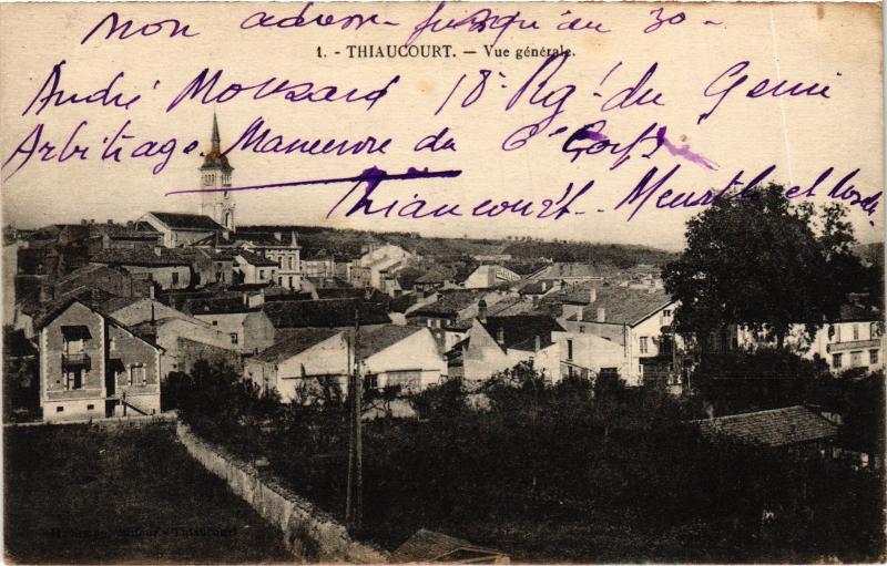 Carte postale ancienne Thiaucourt vue generale