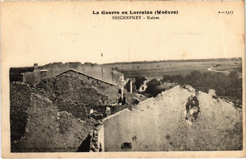 Carte postale ancienne Seicheprey Ruines à Seicheprey