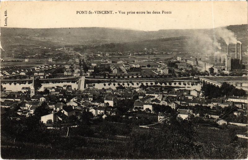 Carte postale ancienne Pont Saint-Vincent à Pont-Saint-Vincent