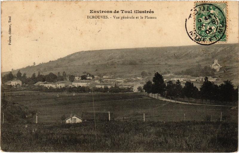 Carte postale ancienne Ecrouves vue generale à Rouves