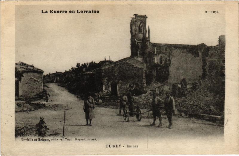 Carte postale ancienne Flirey Ruines à Flirey