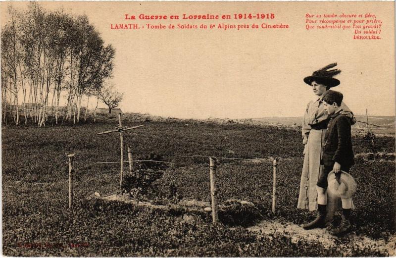 Carte postale ancienne Lamath Tombe des Soldats à Lamath