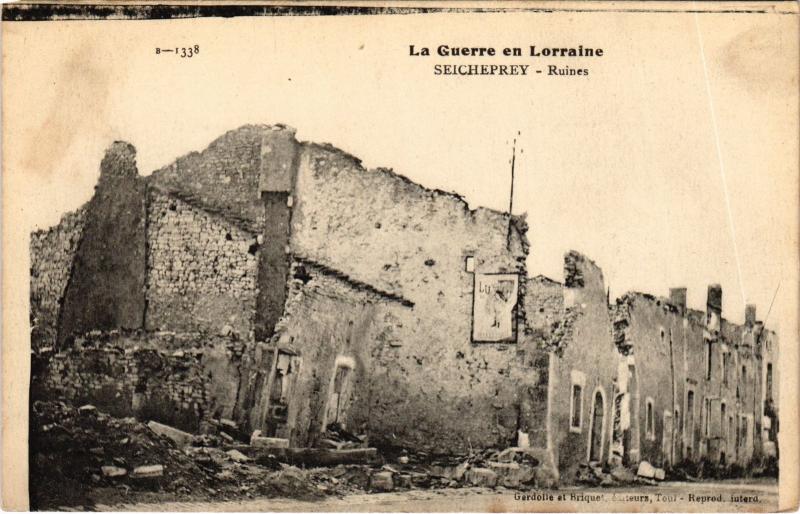 Carte postale ancienne Seicheprey Ruines à Seicheprey