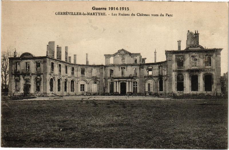 Carte postale ancienne Gerbeviller Ruines de chateau