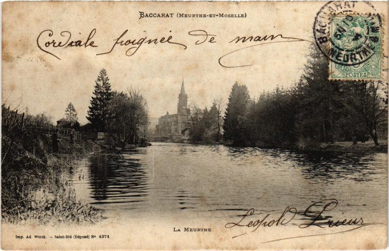 Carte postale ancienne Baccarat la Meurthe à Baccarat