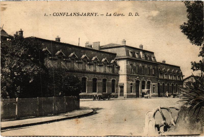 Carte postale ancienne Conflans-Jarny la gare à Jarny