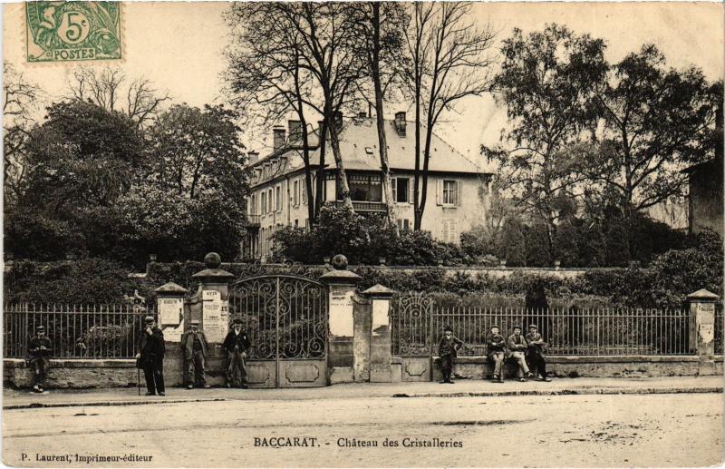 Carte postale ancienne Baccarat Chateau des Cristalleries à Baccarat