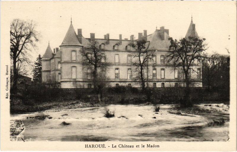 Carte postale ancienne Haroue le chateau et le Madon