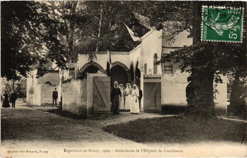 Carte postale ancienne Nancy ambulance de l'Hopital de Casablanca à Nancy