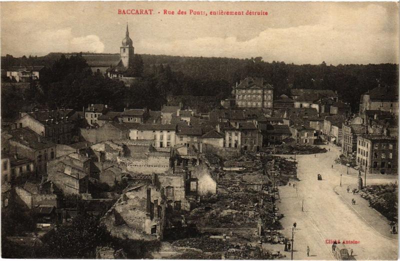 Carte postale ancienne Baccarat Rue des Ponts à Baccarat