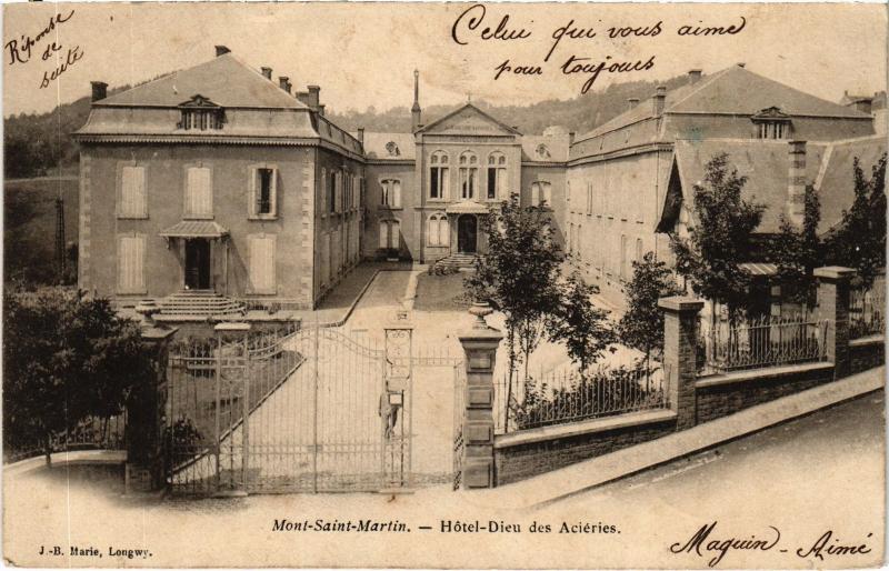 Carte postale ancienne Mont Saint-Martin Hotel Dieu des Acieries à Mont-Saint-Martin