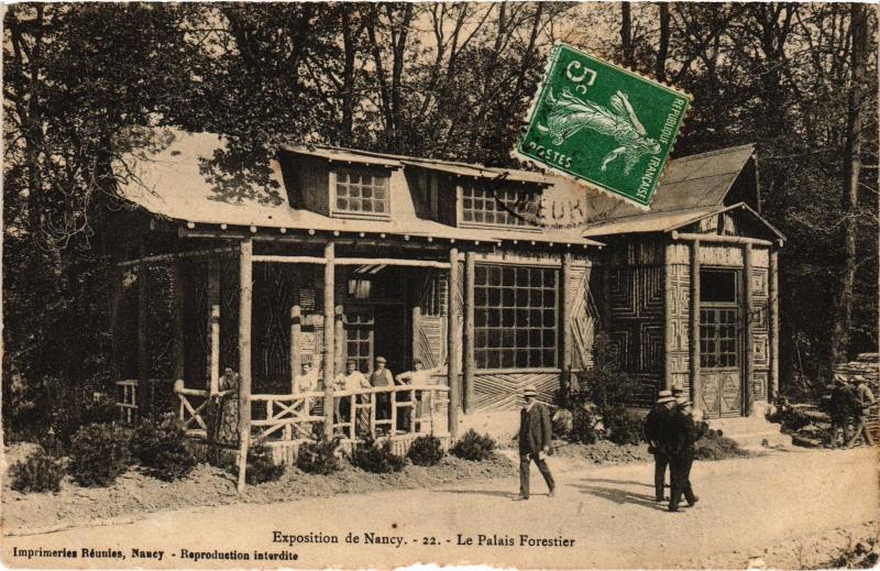 Carte postale ancienne Nancy Palais Forestier à Nancy