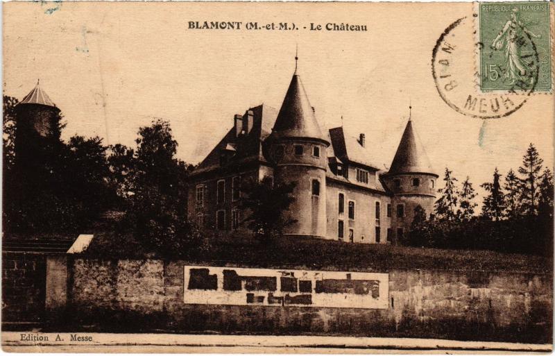 Carte postale ancienne Blamont le chateau