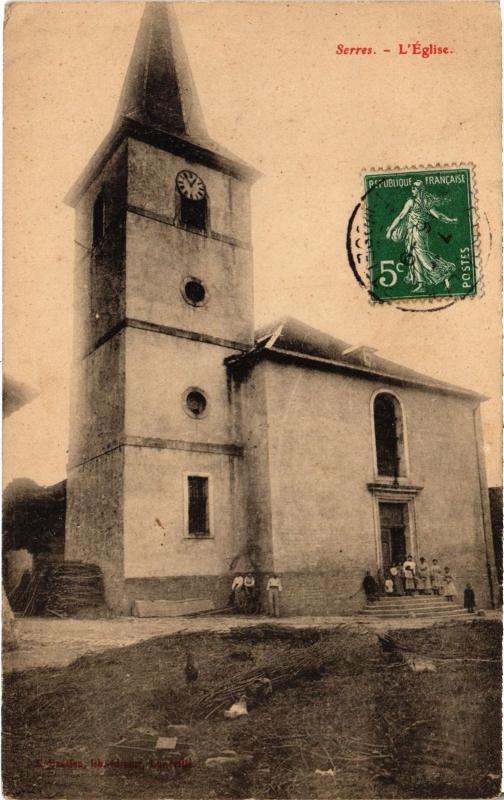 Carte postale ancienne Serres Eglise à Serres