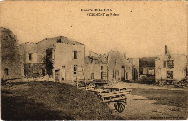 Carte postale ancienne Vitrimont en ruines à Vitrimont