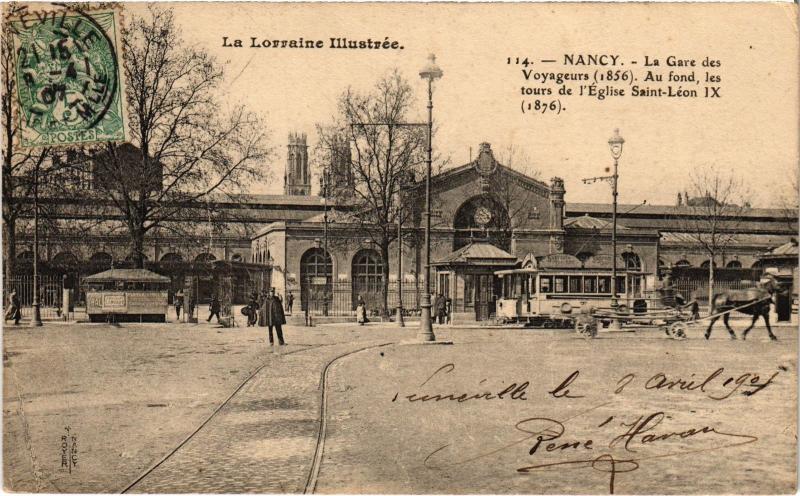 Carte postale ancienne Nancy la gare à Nancy