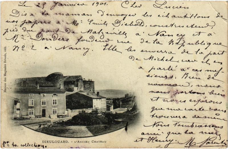 Carte postale ancienne Dieulouard Ancien Chateau à Dieulouard