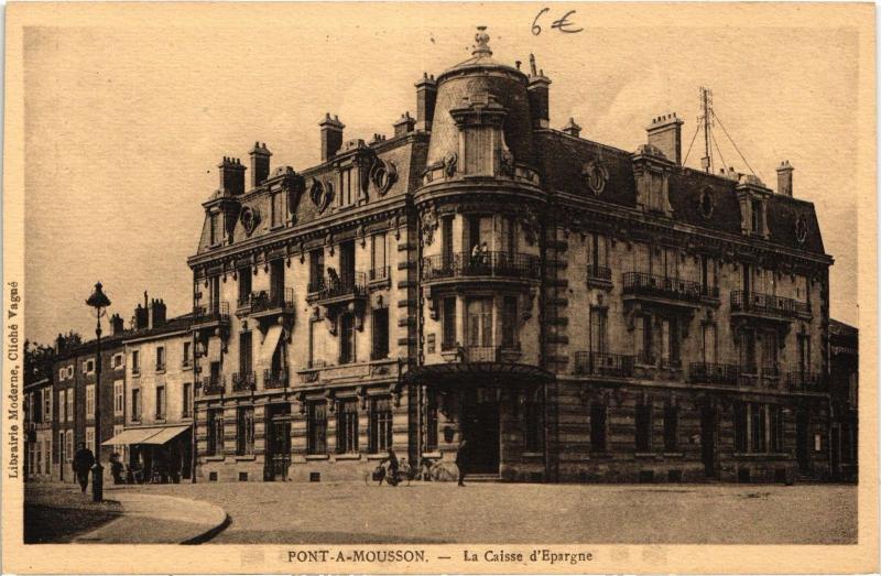 Carte postale ancienne Pont a Mousson Caisse d'Epargne à Mousson