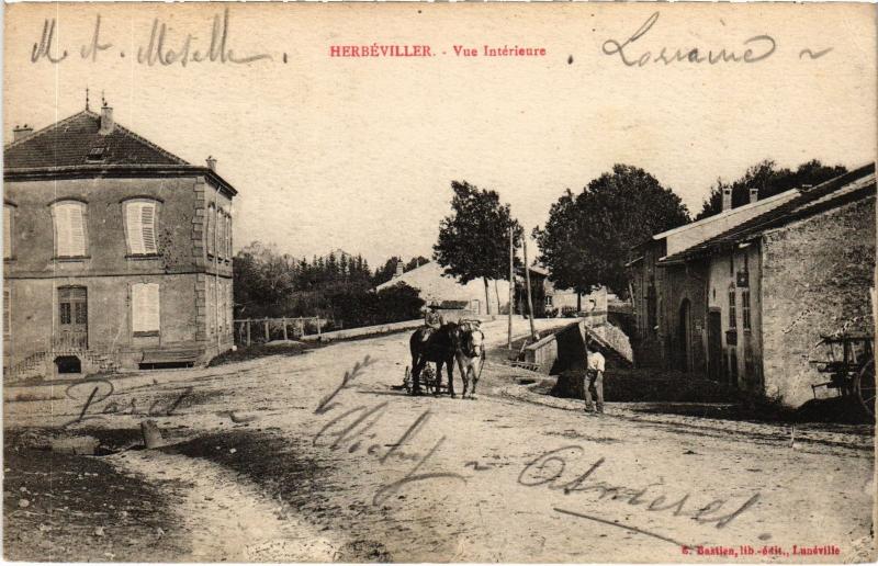 Carte postale ancienne Herbeviller vue interieure