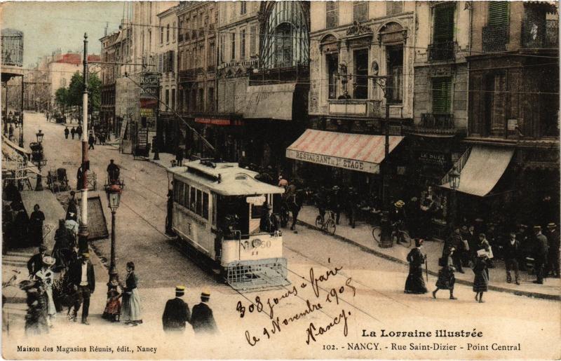 Carte postale ancienne Nancy Rue Saint-Dizier à Nancy