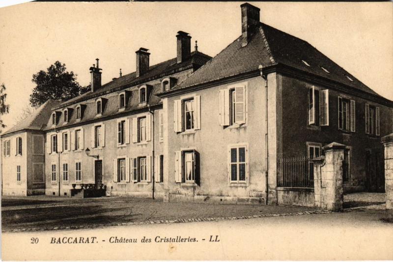 Carte postale ancienne Baccarat Chateau des Cristalleries à Baccarat