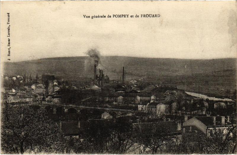 Carte postale ancienne Pompey vue generale à Pompey
