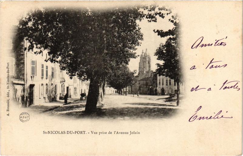 Carte postale ancienne St Nicolas du Port Avenue Jolain