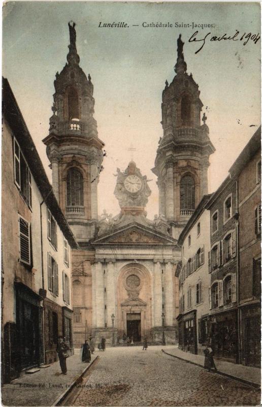 Carte postale ancienne Luneville Cathedrale Saint-Jacques