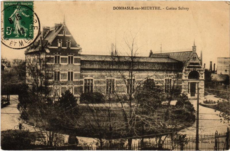 Carte postale ancienne Dombasle Casino Solvay