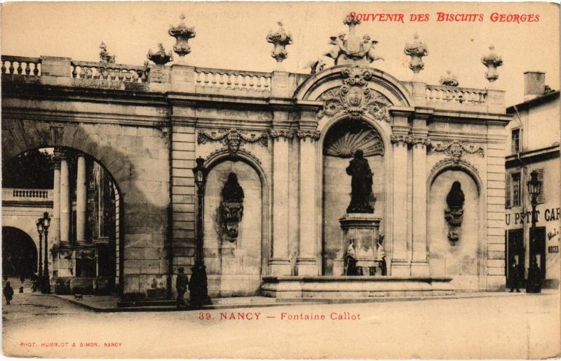 Carte postale ancienne Nancy Fontaine Callot à Nancy