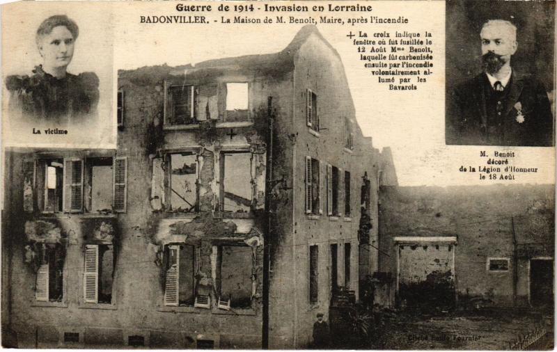 Carte postale ancienne Badonviller Maison de M. Benoit à Badonviller