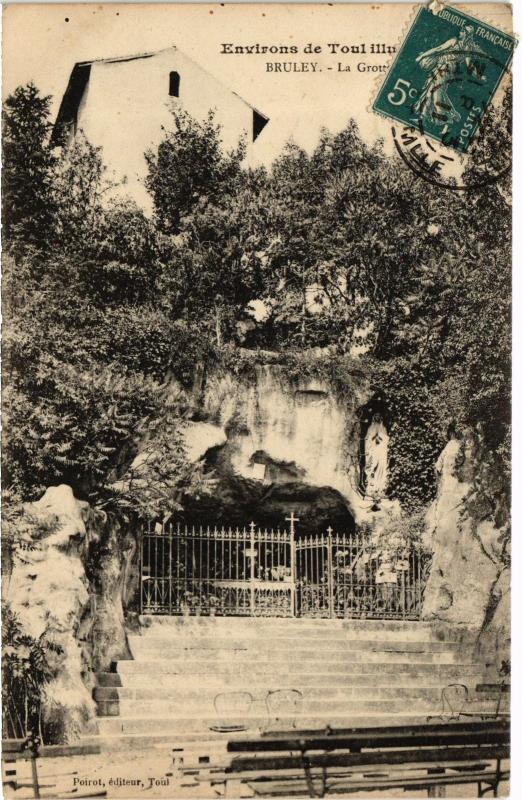 Carte postale ancienne Bruley la grotte à Bruley