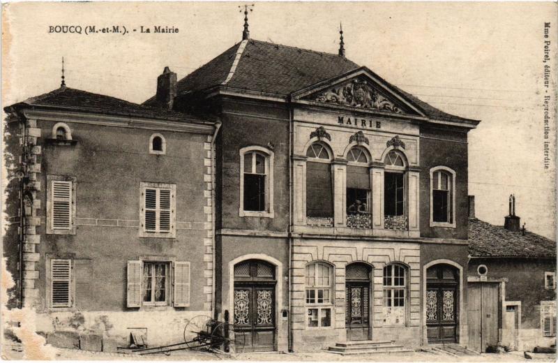 Carte postale ancienne Boucq la Mairie à Boucq