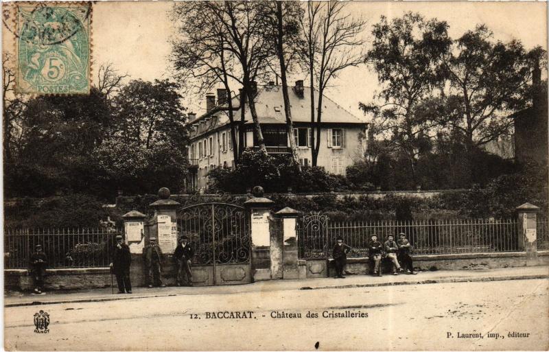 Carte postale ancienne Baccarat Chateau des Cristalleries à Baccarat
