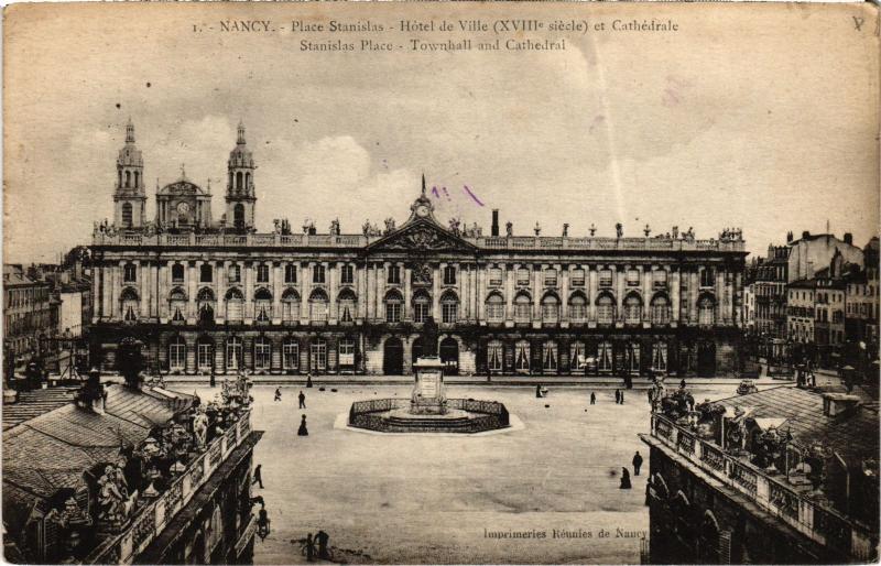 Carte postale ancienne Nancy Place Stanislas à Nancy
