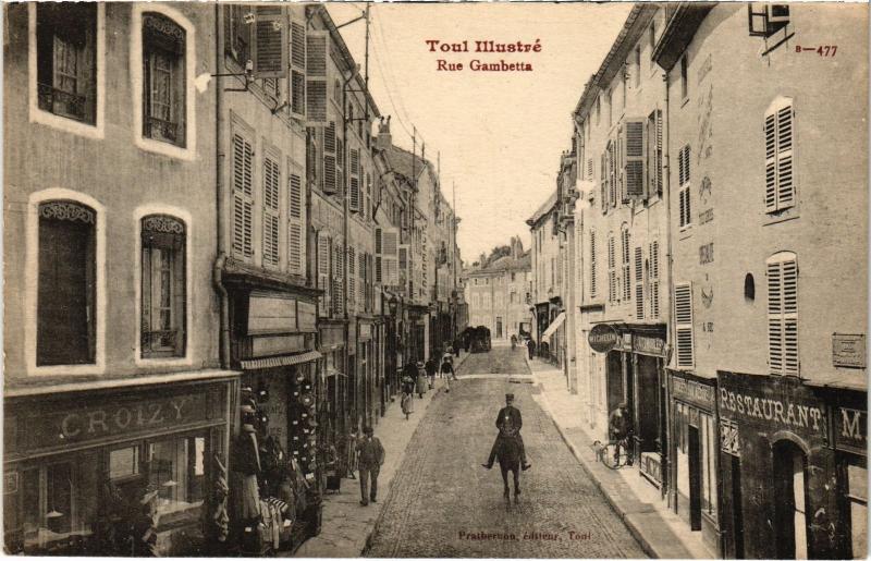 Carte postale ancienne Toul Rue Gambetta