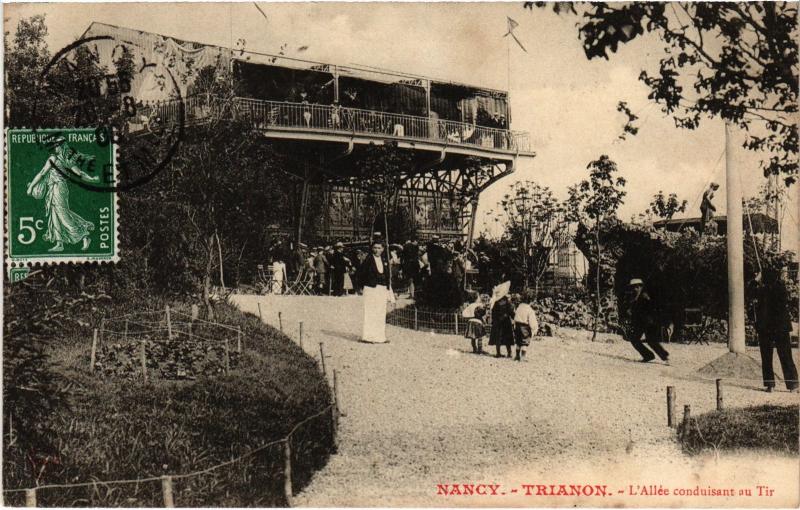 Carte postale ancienne Nancy Allee conduisant au Tir à Nancy