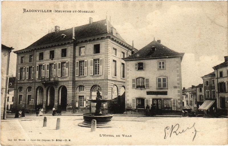 Carte postale ancienne Badonviller Hotel de Viller à Badonviller