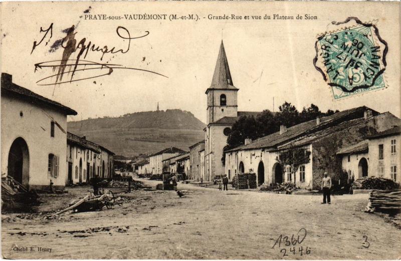 Carte postale ancienne Praye Grande Rue à Praye